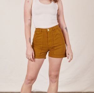 CLASSIC WORK SHORTS - SPICY MUSTARD